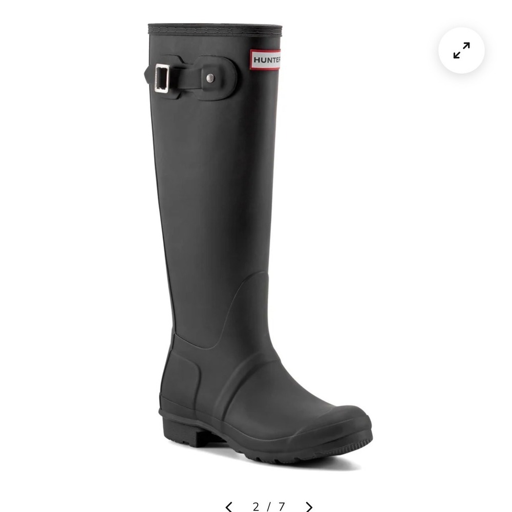 Hunter‎ Womens Original Tall Rain Boots Black Matte Rubber WFT1000RMA Size 8 - Picture 9 of 13